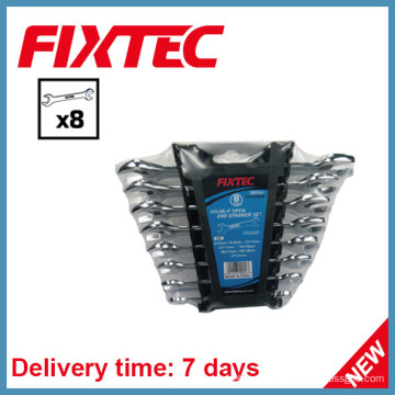 Fixtec Hand Tools Aço Carbono 8PCS Double Open End Spanner Set